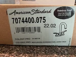 American Standard Colony Pro 2-HANDLE Bar Faucet 1.5 GPM/5.7 L/min. Fixed Price $65.00.