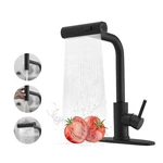 Black Kitchen Faucets With Pull Down Sprayer,waterfall Sink Faucet,co.... Fixed Price $42.24.