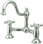 Elements Of Design Double Handle 8" Center Bridge Bathroom Faucet - ES3911AX. Fixed Price $122.39.