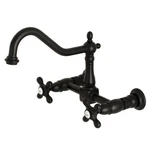 Kingston Brass KS124.AX Heritage 1.8 Gpm Widespread Bridge - Black. Fixed Price $315.22.