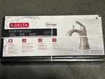 Delta Portwood Bathroom Faucet Single Hole Handle Brushed Nickel 15770LF-SP. Fixed Price $74.00.
