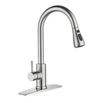 Forious Pro Stainless Steel Single Handle Deck-mount Kitchen Faucet W/ Sprayer. Fixed Price $22.99.