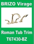 Brizo T67430-BZ Virage Roman Tub Faucet With Hand Shower Venetian Bronze. Fixed Price $199.95.