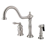 Kingston Brass Heritage Single Handle Deck Mount Widespread Kitchen Faucet With. Fixed Price $549.38.