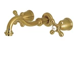 Kingston Brushed Brass English Country Wall Mounted Roman Tub Faucet. Fixed Price $117.59.