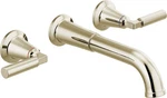 Delta T3548LF-WL Bowery 1.2 Gpm Wall Mounted Widespread Bathroom Nickel. Fixed Price $539.00.