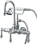 Kingston Brass CC8T Vintage Wall Mounted Clawfoot Tub Filler - Polished Chrome. Fixed Price $225.00.