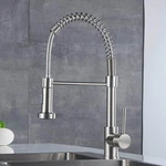 Flg Single-handle Commercial Pull Down Kitchen Sink Faucet With Sprayer One Hole. Fixed Price $36.07.