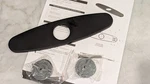 Vigo Kitchen Faucet Deck Plate Black 3-HOLE Cover VG17001 Escutcheon 9 7/8". Fixed Price $18.00.