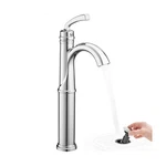 Brass 1 Hole, Chrome Tall Bathroom Faucets For Vessel... Fast Ship. Fixed Price $107.99.