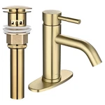 Aquaterior Bathroom Vessel Faucet Single Handle Mixer Tap With Pop-up Drain. Fixed Price $104.90.