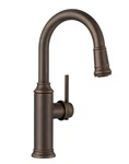 New Blanco Empressa Bronze Single Hole Handle Pull Down Bar Prep Kitchen Faucet. Fixed Price $249.99.