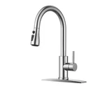 Anza 1-HANDLE Pull Down Sprayer Kitchen Faucet With Deck Plate In Brushed Nickel. Fixed Price $30.24.