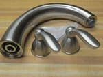 New Hansgrohe Hole Roman Tub Bathroom Faucet Brushed Nickel 06630820 Msrp $609. Fixed Price $129.99.