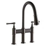 Elkay LKEC2037AS Explore Three Hole Bridge Faucet W/ Pull-down Spray. Fixed Price $889.06.