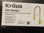 Kraus KPF-1690BG Britt Pull Down Touch Single Handle Kitchen Faucet. Fixed Price $189.00.
