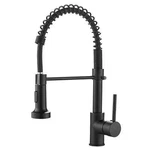 Ello&allo Single-handle Pull-down Sprayer Kitchen Faucet Matte Black EFK-B-20. Fixed Price $49.90.