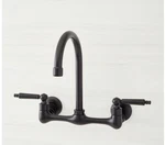 Signature Hardware Jessamy Two Handle Wall Mount Kitchen Faucet SH349723MB. Fixed Price $355.00.