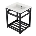 Kingston Brass VPB3328SQ Monarch 28"W X 33"H Console Stand - Chrome. Fixed Price $627.19.