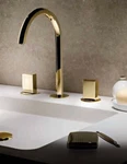 Fantini Venezia Three Hole Washbasin Mixer With Bonus Handles Gold Plus. Fixed Price $1500.00.