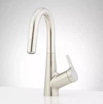 Signature Hardware Marcrest Pull Down Lavatory Faucet, Brushed Nickel. Fixed Price $161.45.