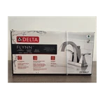 Delta Flynn Centerset Bathroom Sink Faucet Chrome Lever Watersense Drain Catch. Fixed Price $65.00.