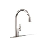 Kohler Trove One Handle Pull Down Spray Kitchen Faucet Stainless Steel R33300-VS. Fixed Price $109.95.