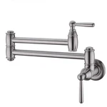 Avola Wall Mount Pot Filler Faucet, Brass Brushed Nickel,re.... Fixed Price $181.72.