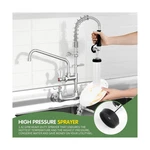 Commercial Sink Faucet,tolsuny Kitchen Wall Mount With Pre .... Fixed Price $120.00.
