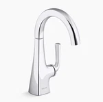 Kohler K-24134-CP Graze Cold Water Beverage Faucet, Polished Chrome. Fixed Price $249.00.