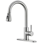 Soebiz Kitchen Faucets With Pull Down Sprayer, Brushed Nickel. Fixed Price $72.58.