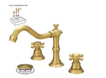 Bwe 8 In. Widespread Double-handle Black Bathroom Faucet 3-HOLES Vanity Sink Wat. Fixed Price $49.99.