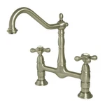 Kingston Brass KS1178AX Heritage Bridge Kitchen Faucet. Fixed Price $209.98.