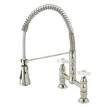 Kingston Brass GS127.PX Heritage 1.8 Gpm Widespread Bridge Pull - Nickel. Fixed Price $688.97.
