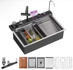 Lordear 30" Drop-in Single Bowl Led Digital Display Stainless Steel Kitchen Sink. Fixed Price $290.00.