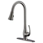 Cmi Grand High Arc Pull-down Kitchen Faucet Single Handle Brush Nickel 191-6601. Fixed Price $100.00.