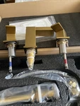 Everstein Waterfall Open Spout Widespread 2-HANDLE Faucet Gold (SFS-1164-GD). Fixed Price $59.99.
