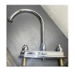 Kingston 8 Deck Mount Gooseneck Faucet With Cross Handles. Fixed Price $90.00.