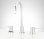 Signature Hardware Chrome 8" Widespread Bathroom Sink Faucets Rotunda. Fixed Price $199.99.