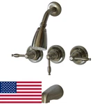 Elements Of Design Magellan EB238KL Three Handle Tub Shower Faucet Brushed. Fixed Price $289.64.