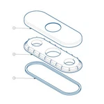 Proflo OBPF15Y0261500 Escutcheon Plate - Black. Fixed Price $29.00.