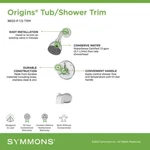 Symmons 9602-P-1.5-TRM Origins Star 1-SPRAY Tub And Shower Faucet Trim. Fixed Price $48.99.