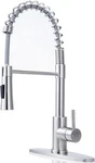 Kingo Home Kitchen Sink Faucet - Pull Down Sprayer, Brushed Nickel, Single Handl. Fixed Price $47.99.