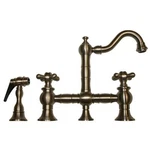 Whitehaus Vintage Iii Short Spout Side Sprayer Bar Bridge Faucet Brushed Nickel. Fixed Price $499.99.