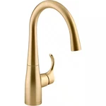 Kohler Simplice Single Handle Bar Faucet Vibrant Brushed Moderne Brass. Fixed Price $358.01.