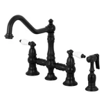 Kingston Brass KS327.PLBS Restoration 1.8 Gpm Widespread Bridge - Black. Fixed Price $617.47.