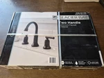Glacier Bay Oswell 8 In. Widespread Double-handle Bathroom Faucet Matte Black. Fixed Price $65.00.