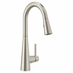 Moen Sleek Spot Resist Stainless One-handle Smart Touchless Kitchen Faucet Pull. Fixed Price $175.00.