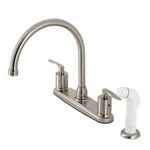Kingston Brass FB798SVLSP Serena Centerset Kitchen Faucet With Plastic Sprayer. Fixed Price $112.64.