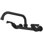 Bwe 2-HANDLE Wall Mount Kitchen Faucet Swivel Spout In Matte Black C-4263-B. Fixed Price $64.04.